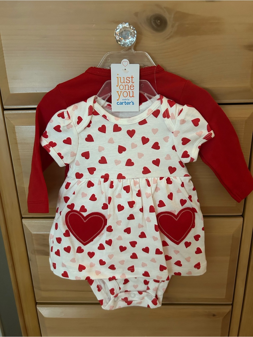 NWT Just One You Made by Carter's Valentine's Day Heart Outfit Set 3M